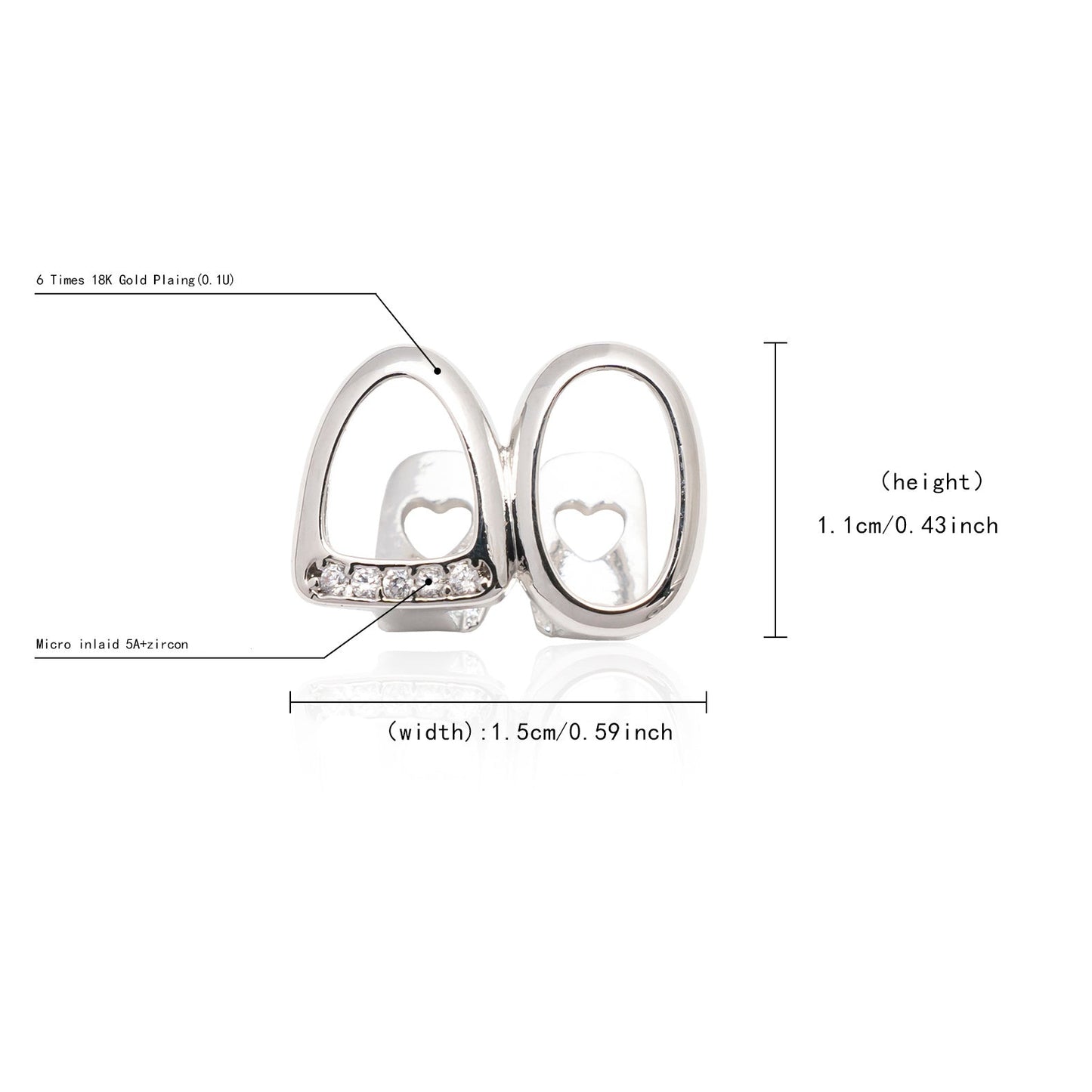 Dual Hollow Plated with Iced Line Grill