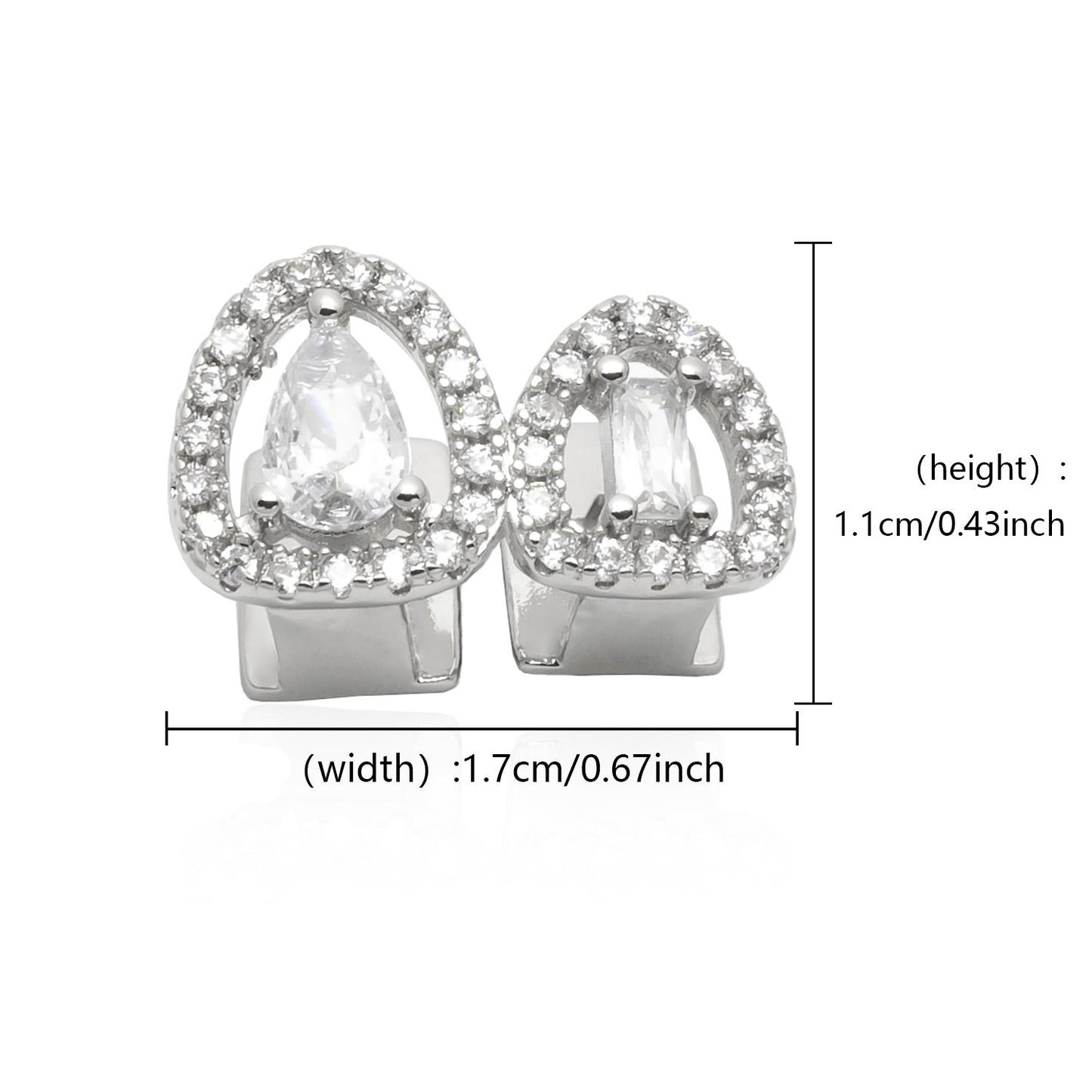 Dual Hollow Iced with Gems Grill