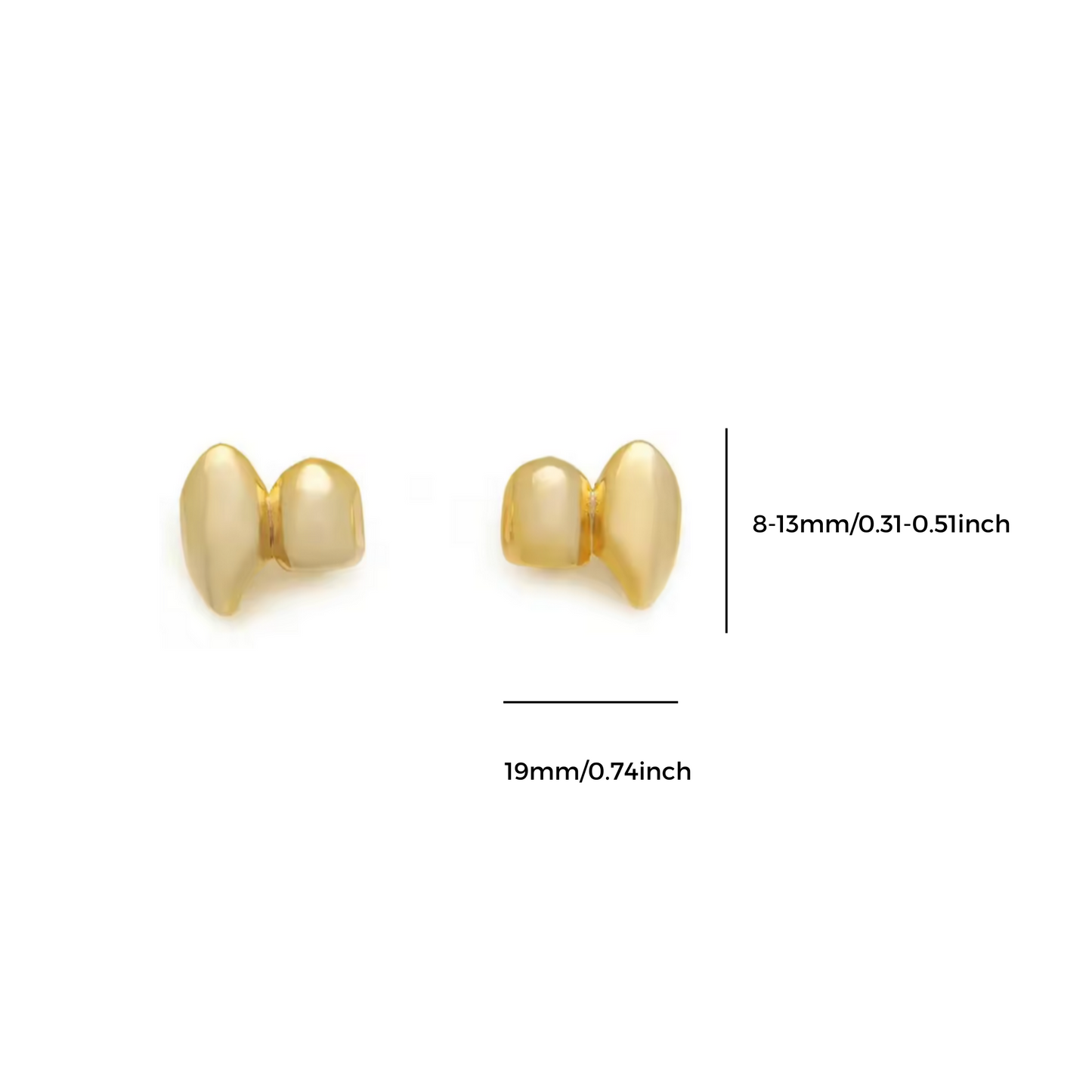 Half Set Plated Tooth and Canine Grillz