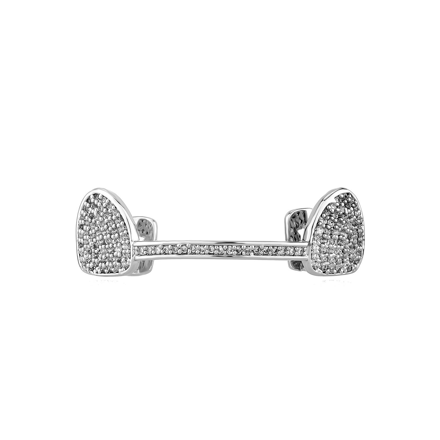 Half Set Iced Horizontal Lower Braces