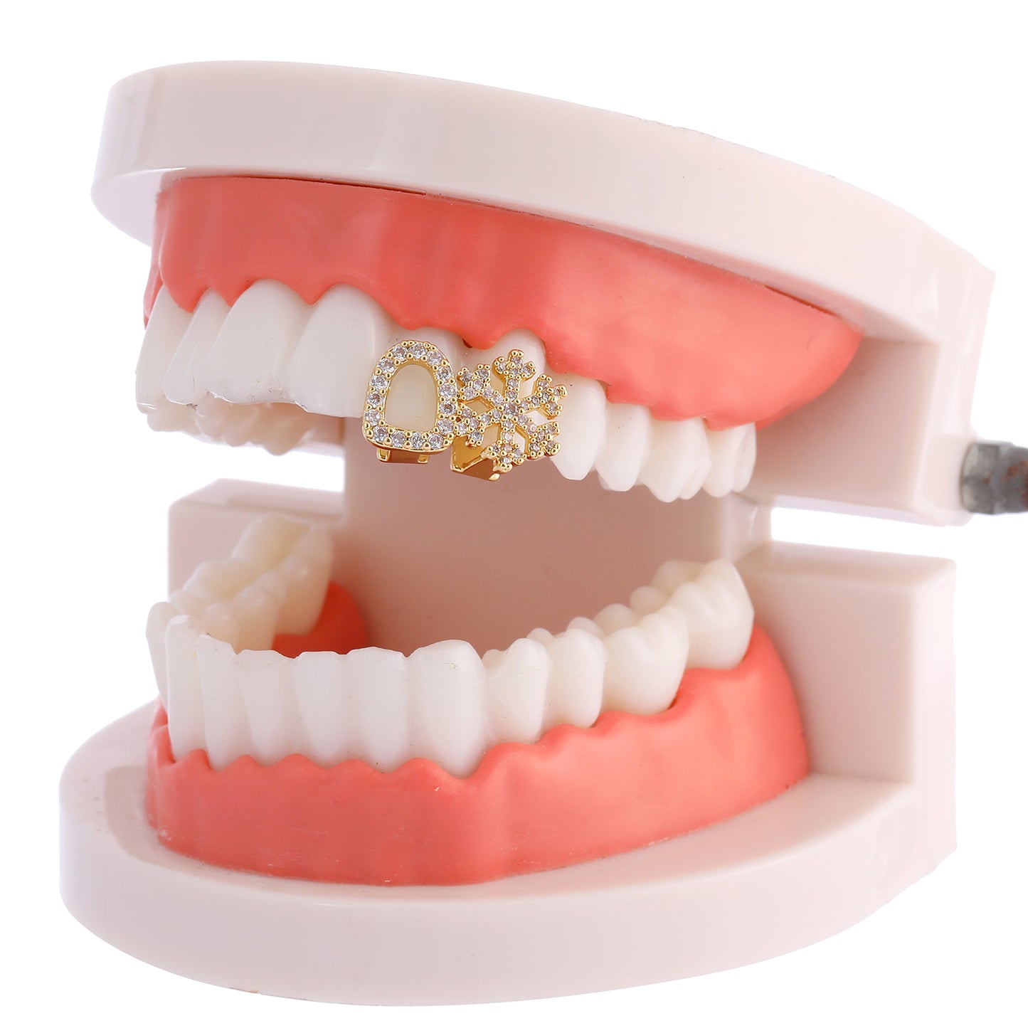 Dual Hollow Iced Tooth and Snowflake Grill