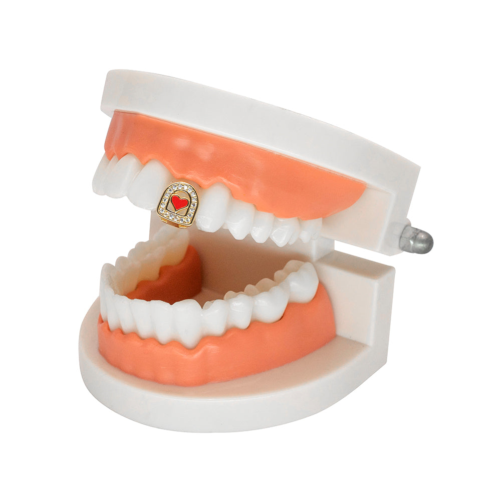 Single Hollow Ice Lined Red Heart Grill