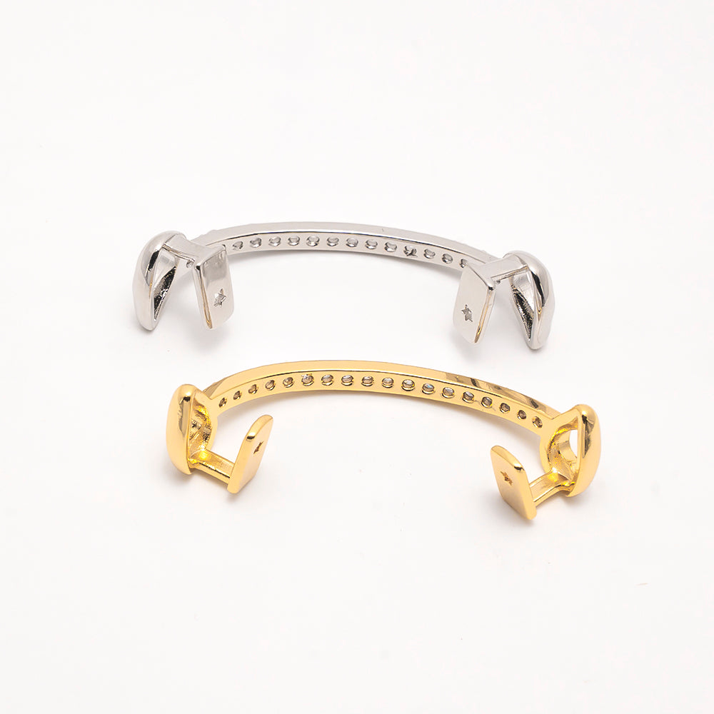 Half Set Iced Hollow Horizontal Lower Braces