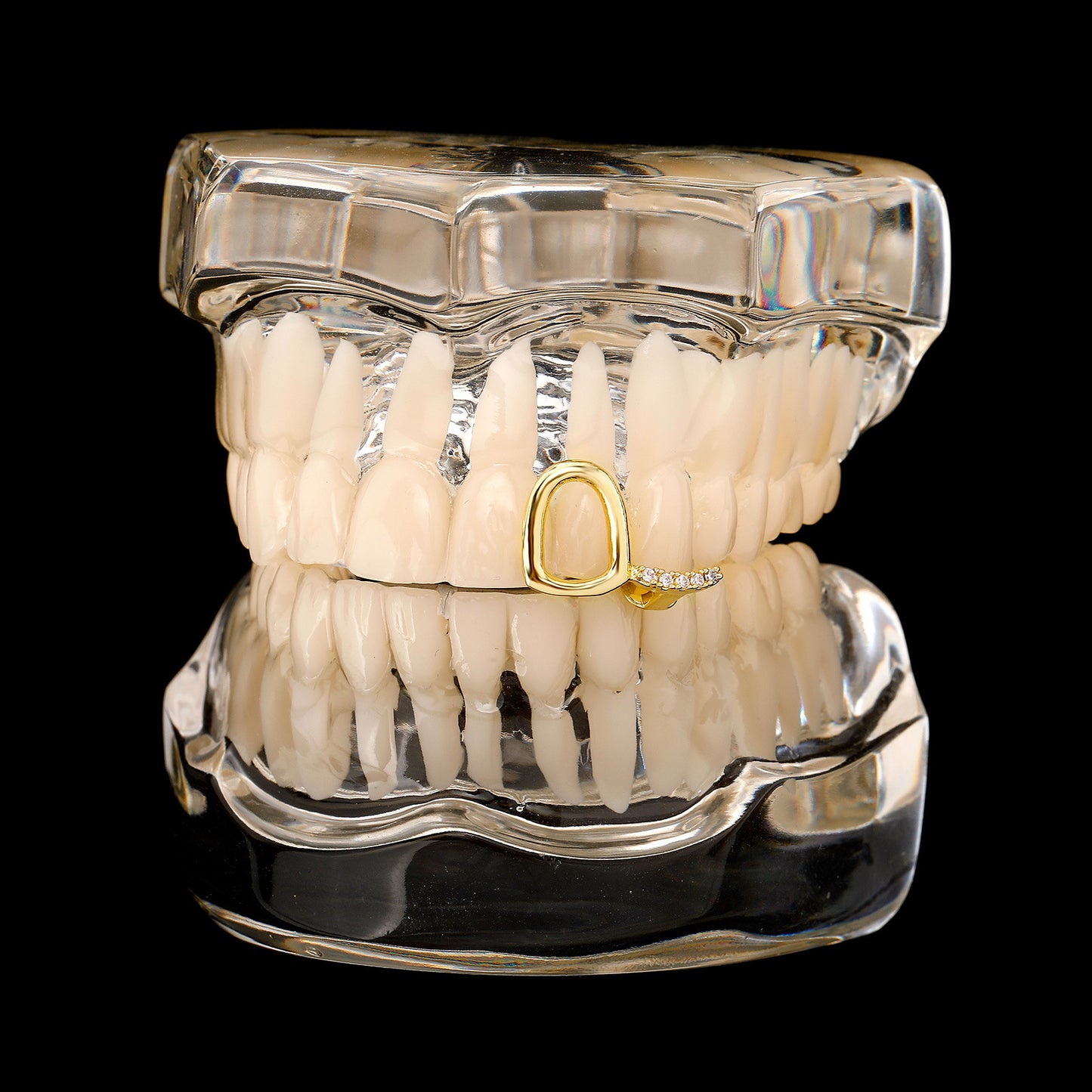 Dual Plated Hollow Tooth and Iced Curved Bar Grill