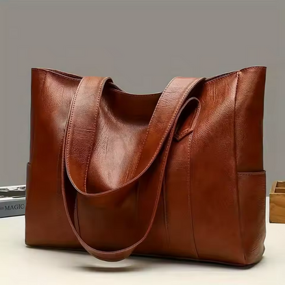 LYDIA Vintage Faux Leather Tote Bag