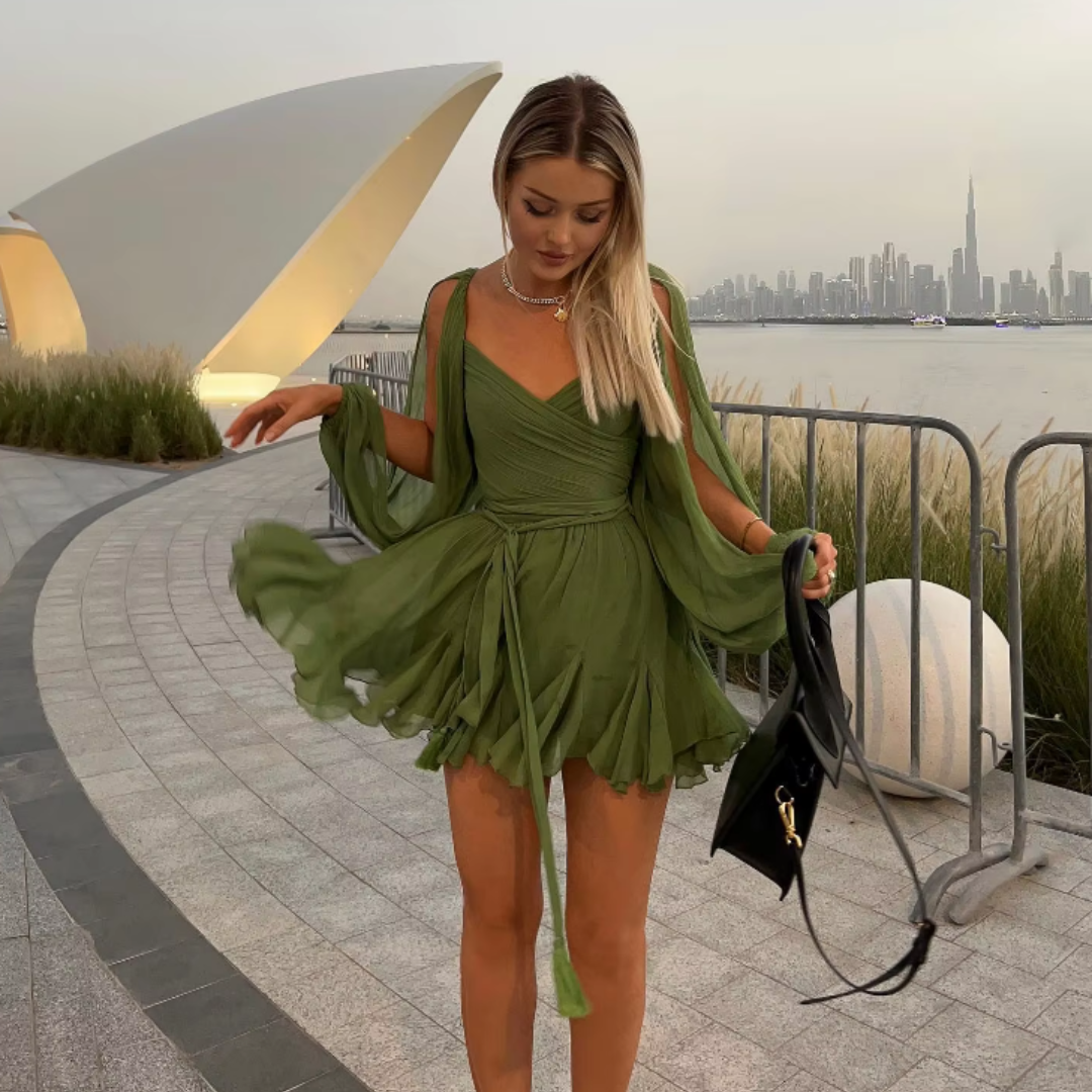 AALIYAH Chiffon Mini Dress