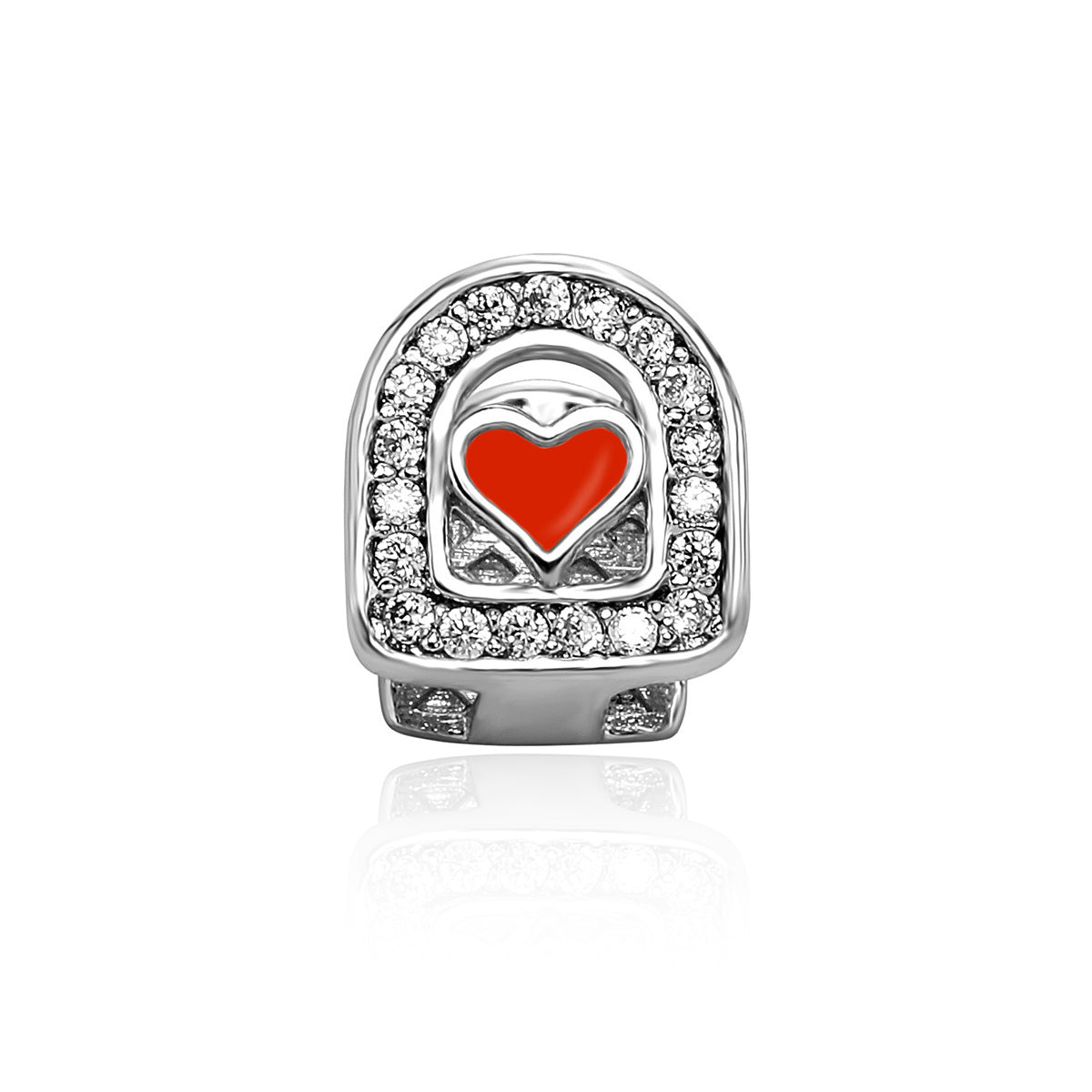 Single Hollow Ice Lined Red Heart Grill