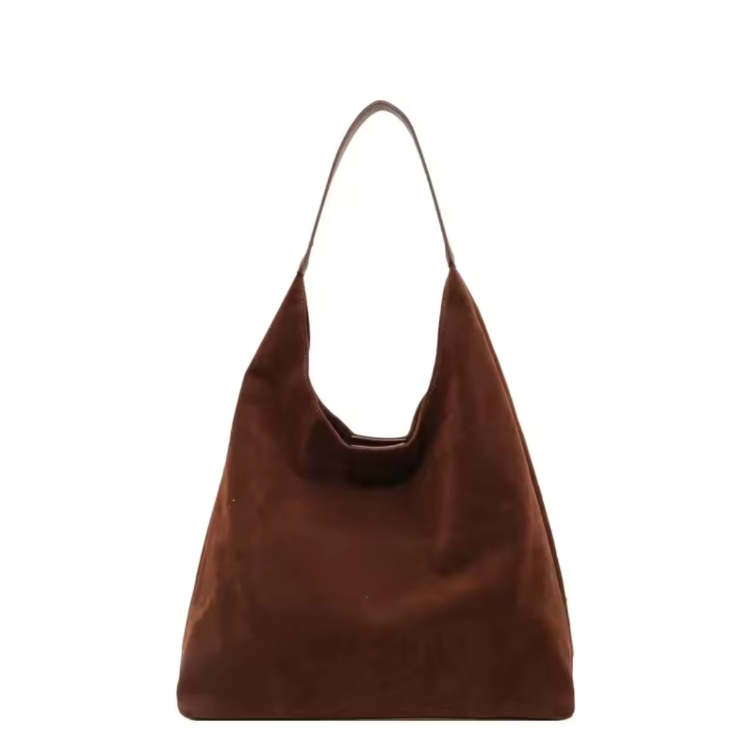 ANYA Faux Suede Shoulder Bag