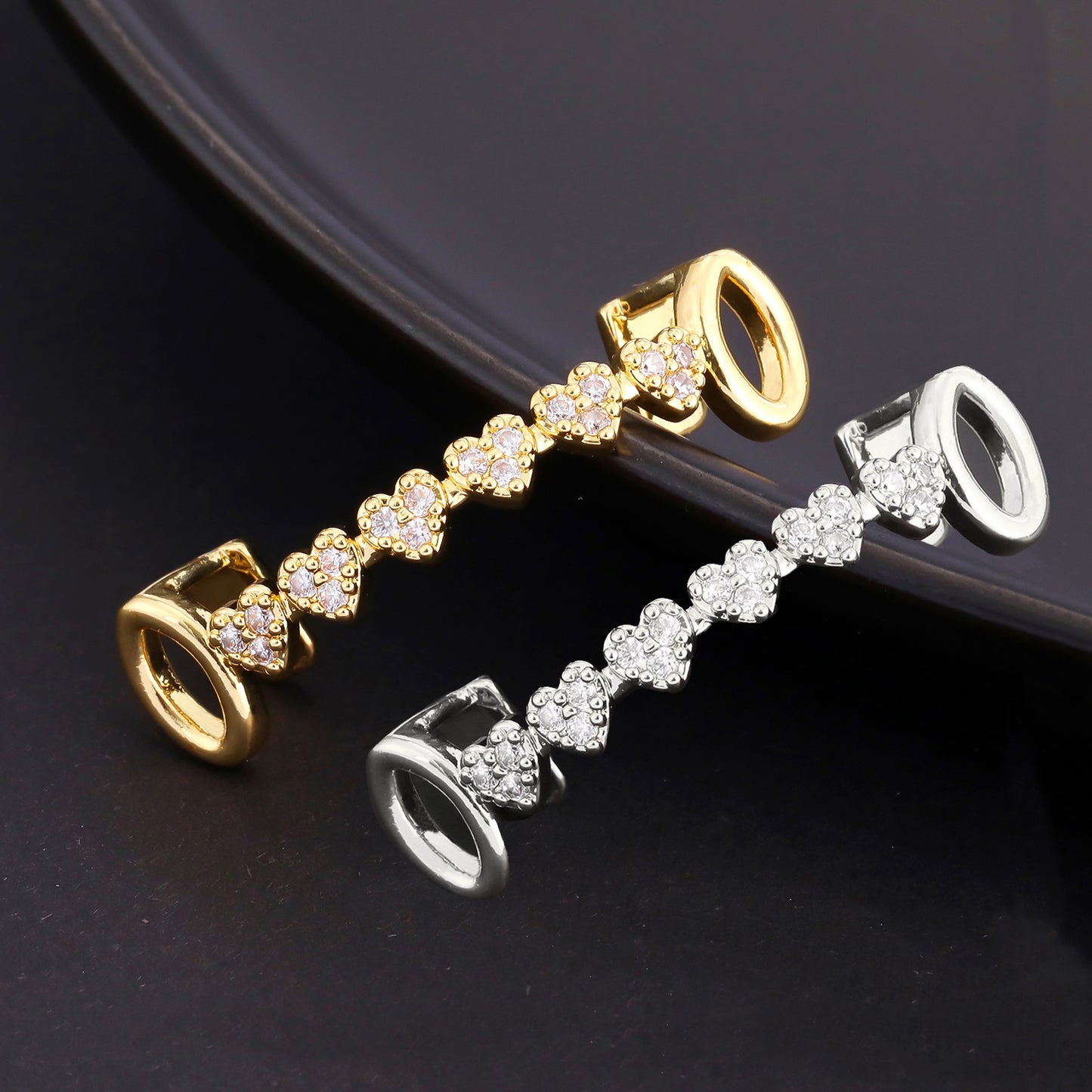 Half Set Heart Stone Lower Braces