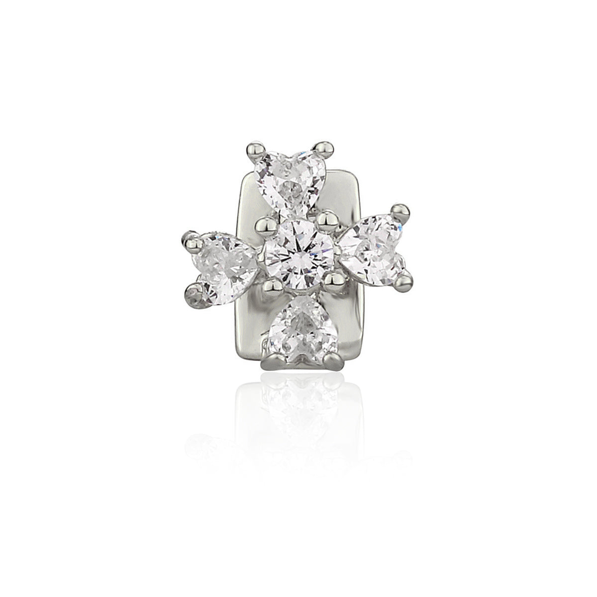 Single Brilliant and Heart Cut Gem Grill
