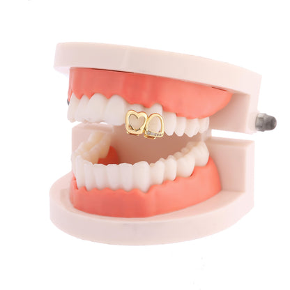 Dual Plated Hollow Heart and Tooth with Ice Line