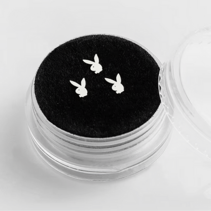 3 Piece Silver Bunny Gems