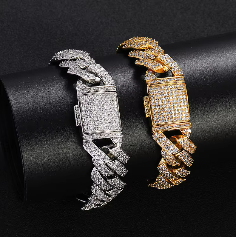 14MM Zircon Iced Cuban Chain Bracelet