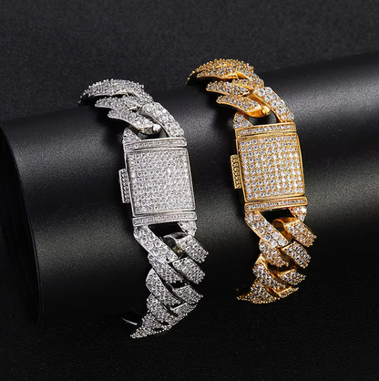 14MM Zircon Iced Cuban Chain Bracelet