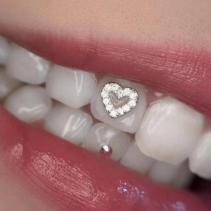 3 Piece White Hollow Heart Gems