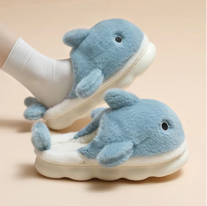 RAWR Plush Shark Slippers