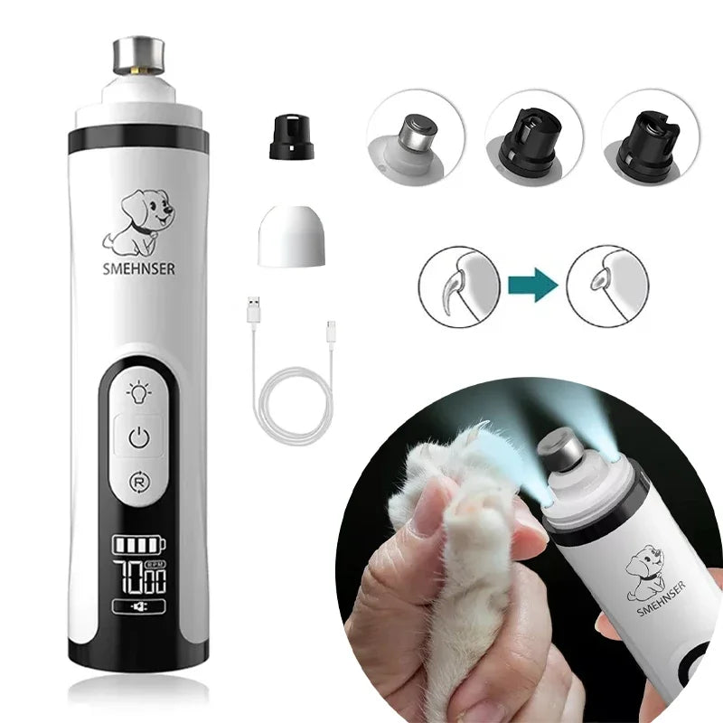 NailWizz Electric Pet Nail Grinder with LED Light