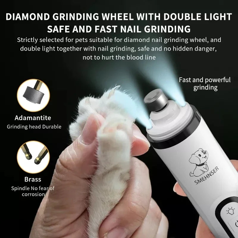 NailWizz Electric Pet Nail Grinder with LED Light