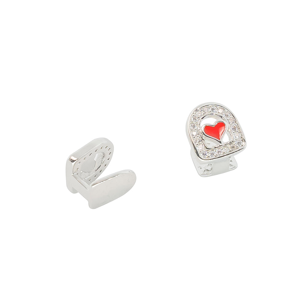 Single Hollow Ice Lined Red Heart Grill