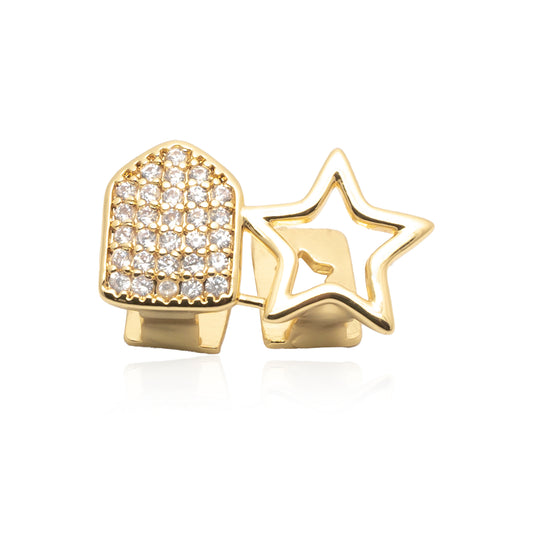 Dual Iced and Hollow Star Grill