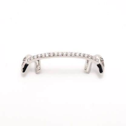 Half Set Iced Hollow Horizontal Lower Braces