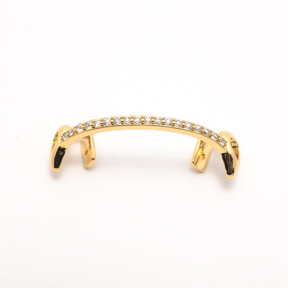 Half Set Iced Hollow Horizontal Lower Braces
