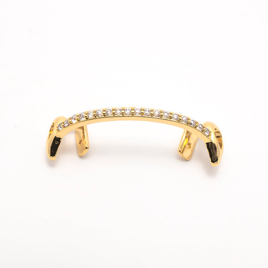 Half Set Iced Hollow Horizontal Lower Braces