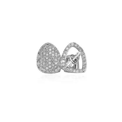 Dual Iced Tooth and Arrow Heart Grill