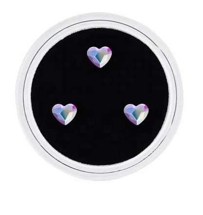3 Piece Solid Heart Gem